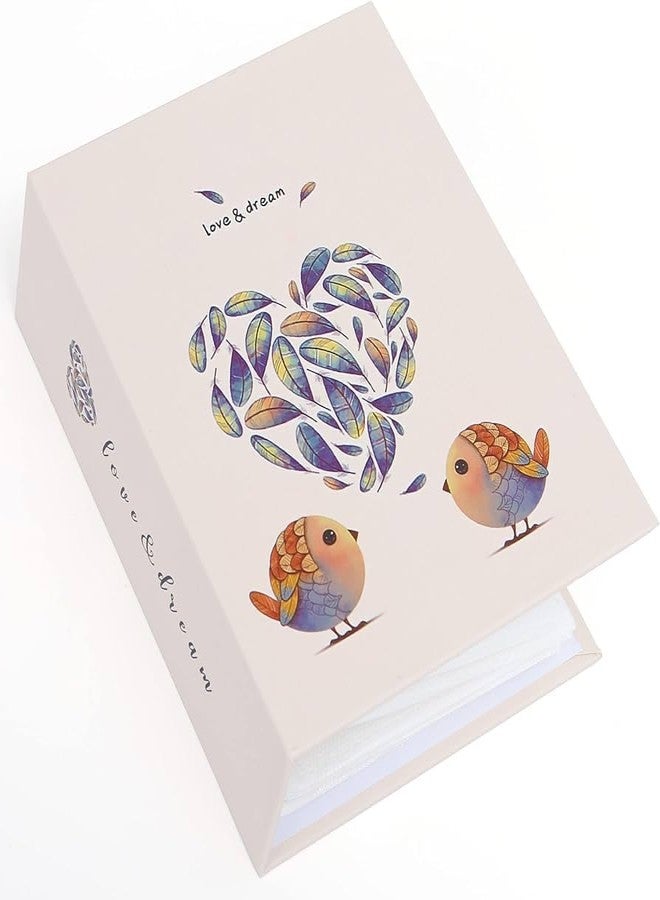 إيفن ألبوم صور، ألبوم لجمع الصور، مقاس 4 بوصة × 6 بوصة (10 × 15 سم)، ألبوم صور مع تصميم ورسومات على الغلاف (100 صورة) (حب وحلم) - Image 1