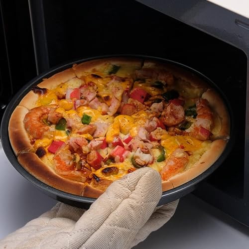 PureBake Premium 9 Inch Carbon Steel Pizza Pan | SGS Certified Nonstick Round Baking Tray | Microwave & OTG Oven Safe | Durable Pizza Plate | Size 23 x 23 x 1.5 cm - Image 5
