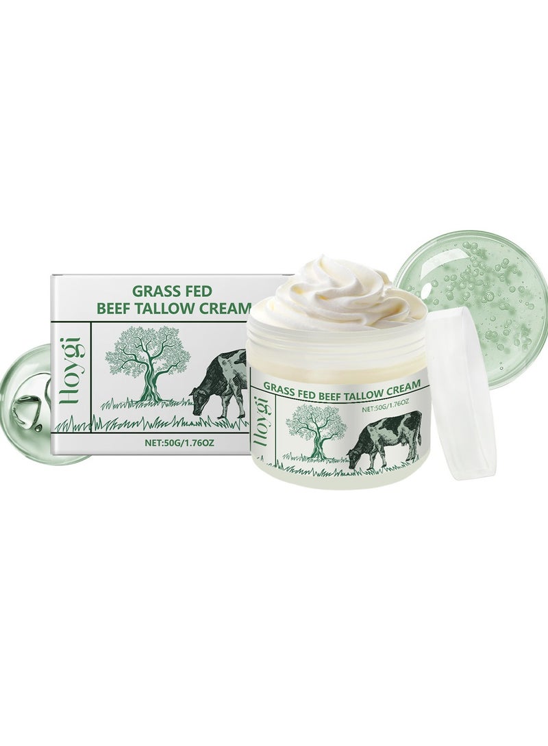 هويجي شحم البقر للبشرة، مرطب شحم البقر العضوي للوجه والجسم، مرطب للجسم للعناية بالبشرة الحساسة