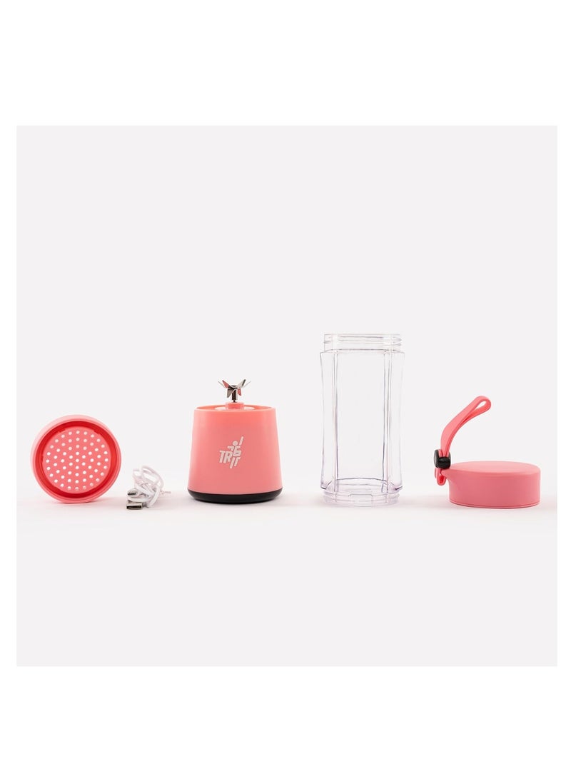 TR6 Blendmate Eco Portable Blender for Smoothies & Shakes – 380ML Rechargeable | Compact | Portable (Pink) - Image 4