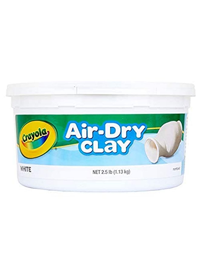 Crayola Air Dry Clay 2.5 Lb Bucket White - Image 1