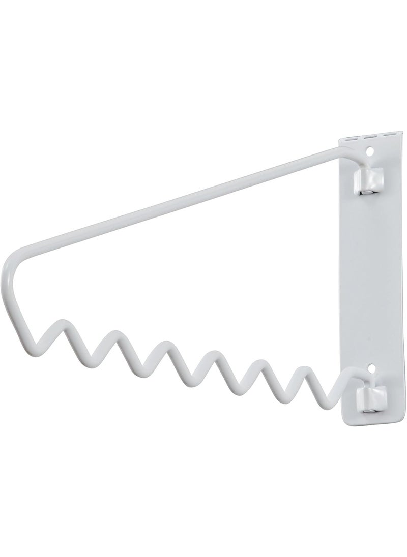 ClosetMaid ClosetMaid Hanging Bar Valet Rod for Wall or Door Mount Installation, Hardware Included, Folding Design, Durable Steel, White  - Image 1