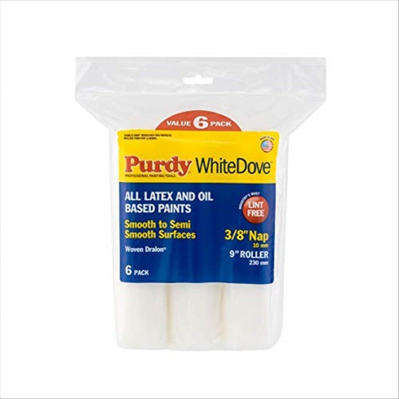 Purdy White Dove Roller Cover, 9 x 3/8 in., 6 count - Image 1