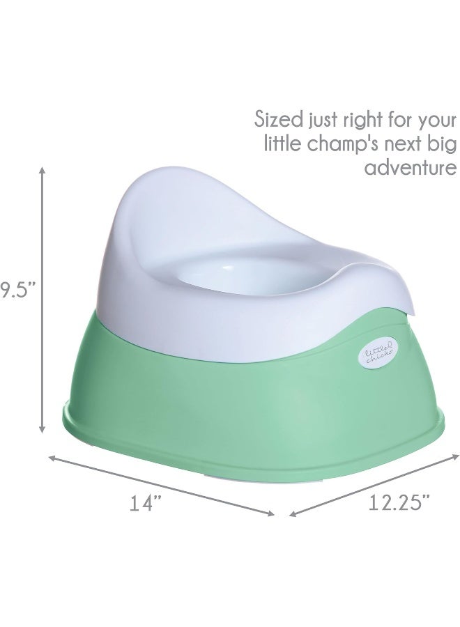 Little Chicks Easy-Clean Potty Training Toilet Chair, Built in Splash Guard and Slip Resistant - Image 2