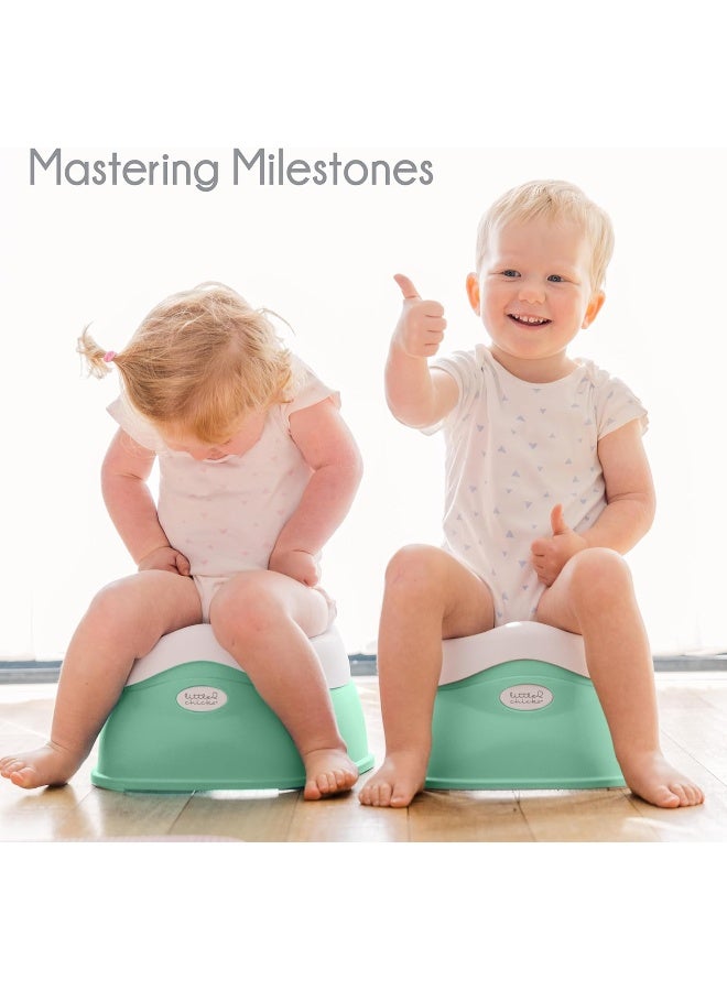 Little Chicks Easy-Clean Potty Training Toilet Chair, Built in Splash Guard and Slip Resistant - Image 3