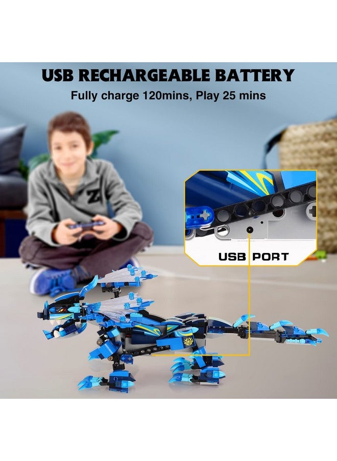 OASO - Remote & App Control Dragon Building Kit Stem Projects For Kids Ages 8 12 Educational Birthday Gifts Toys For 7 8 9 10 11 12 15 Years Old Boys Girls New 2023 (549 Pieces) - Image 1