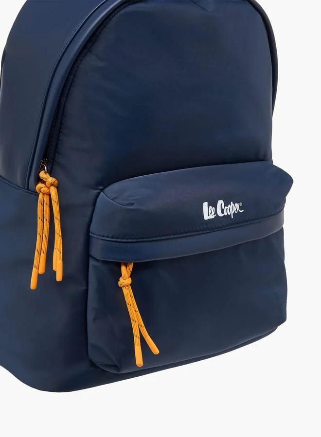 لي كوبر Women Logo Print Backpack with Adjustable Shoulder Straps and Zip Closure - 31x40x19 cm