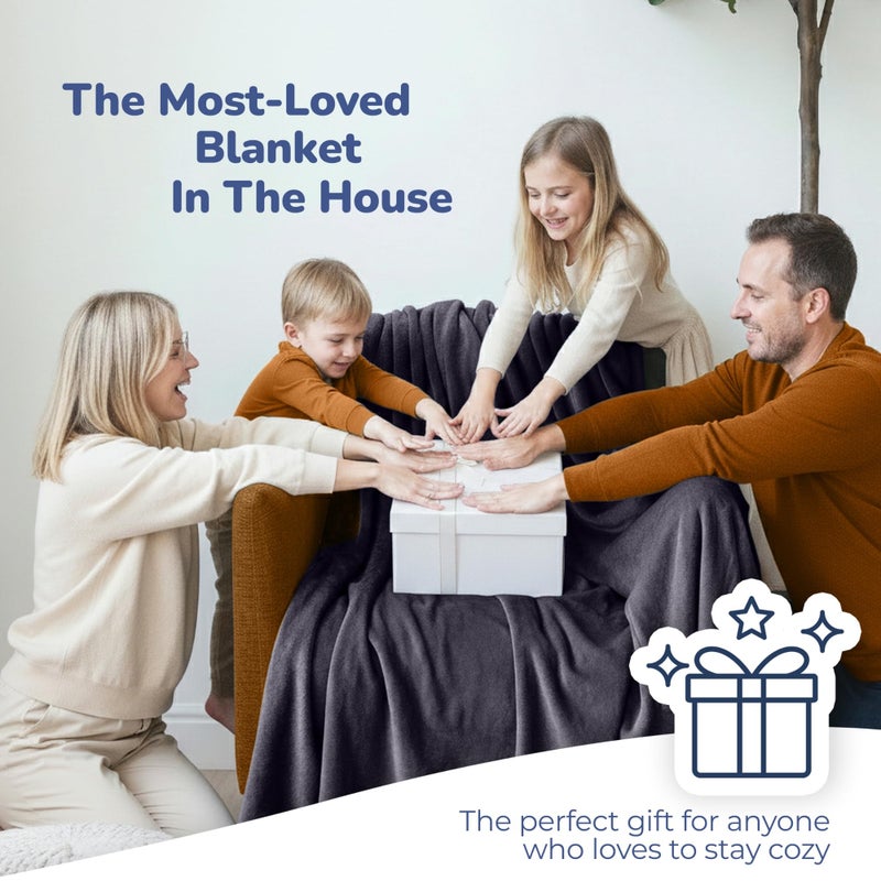 Super Blanky Wearable Blankets for Women - Mothers Day Gifts for Her, Adult Comfy Wearable Blanket Men, Girlfriend Gifts for Women, Grandma Mothers Day Gift Mom, Wife Birthday Gift Ideas, Dark Gray - Image 5