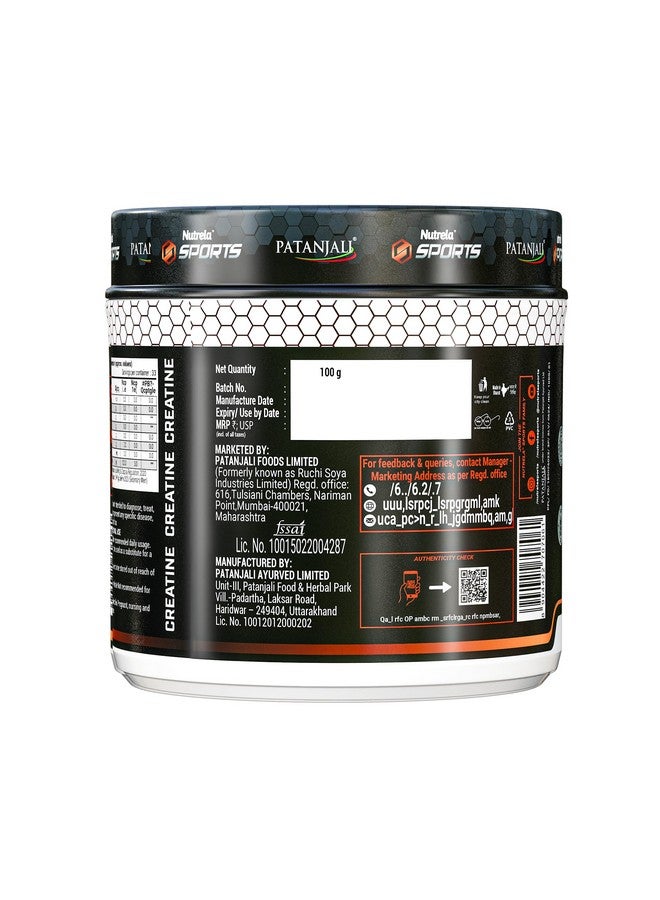 Nutrela Sports Creatine Monohydrate - 100g Unflavoured - Image 2