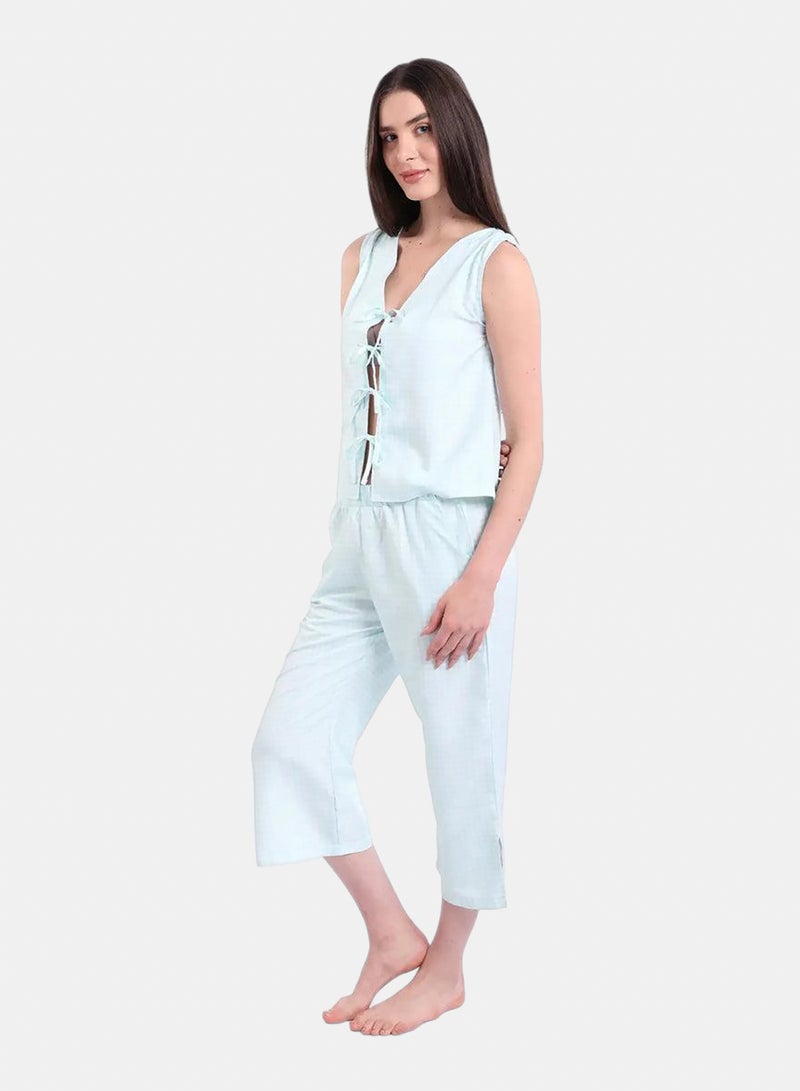 Carina Gingham Tencel Pyjama Set - Image 3