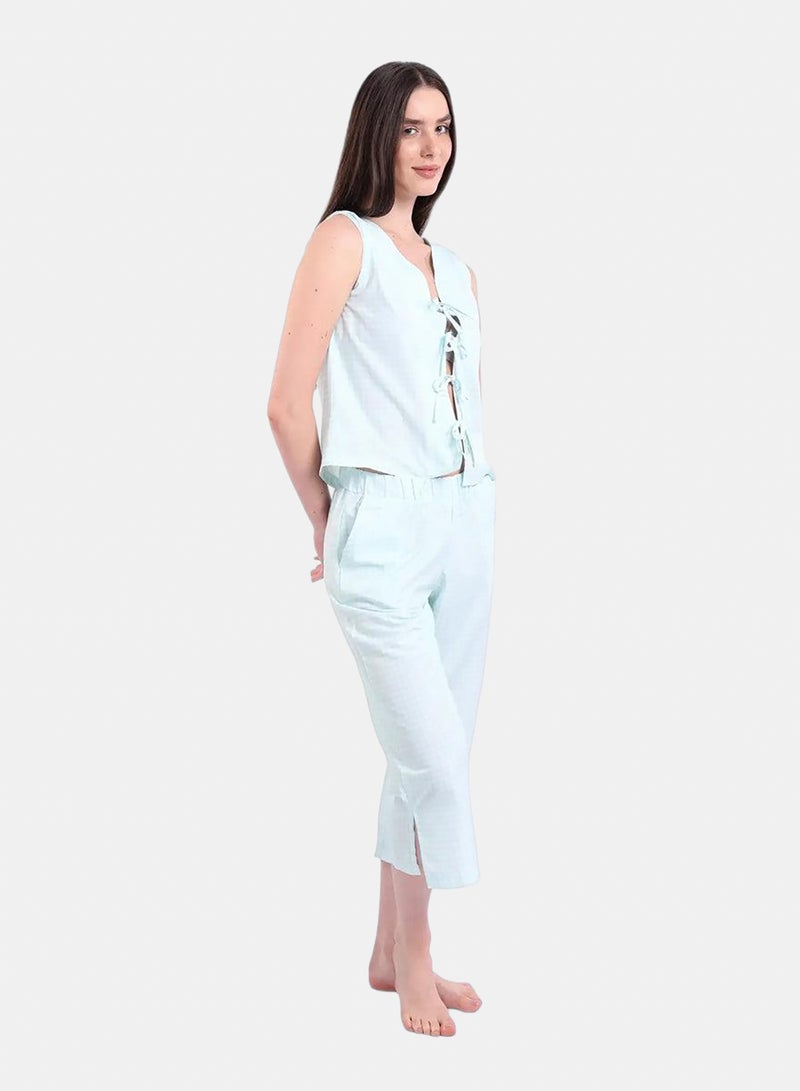 Carina Gingham Tencel Pyjama Set - Image 2