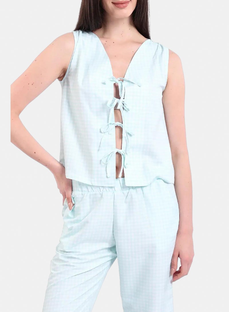 Carina Gingham Tencel Pyjama Set - Image 5