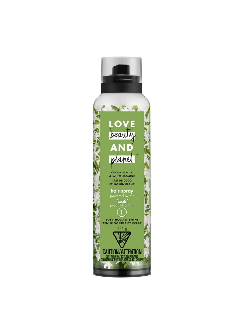 love beauty and planet - Love Beauty Planet Coconut Milk White Jasmine Hair Spray Soft Hold Shine 68 oz - Image 1
