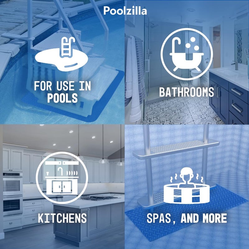 Poolzilla Swimming Pool Ladder Mat - 36" x 9" - Premium Protective Pad for Liner, Non-Slip Design Padded with Extra Cushion - Image 5