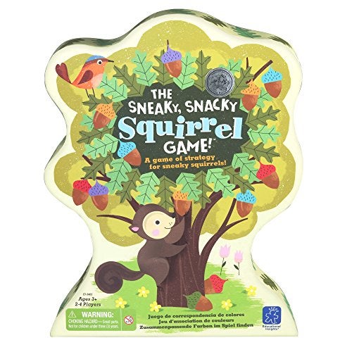 Educational Insights The Sneaky Snacky Squirrel Game Cute Preschool Board Games for Kids Toddler Fine Motor Skills Color Matching Kids Games and Fun Gifts for Girls Boys Ages 3