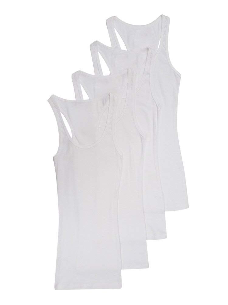 Zenana 4 Pack Zenana Women's Racerback Tank Tops Small White, White, White, White - Image 1