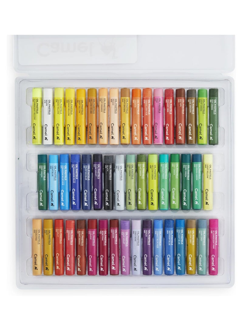 كاميل أقلام تلوين زيتية باستيل من كاميل كاملين كوكويو، ألوان متنوعة، 50 لونًا من كاميل - Image 2