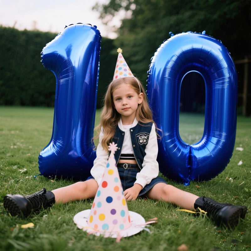 Kelfuoya 40 Inch Giant Number 0 Balloon Navy Blue Foil Balloons for 10th 20th 30th 40th 50th 60th Birthday Decorations, Baby Shower Party Supplies 100 Anniversary Events Decorations - Image 4