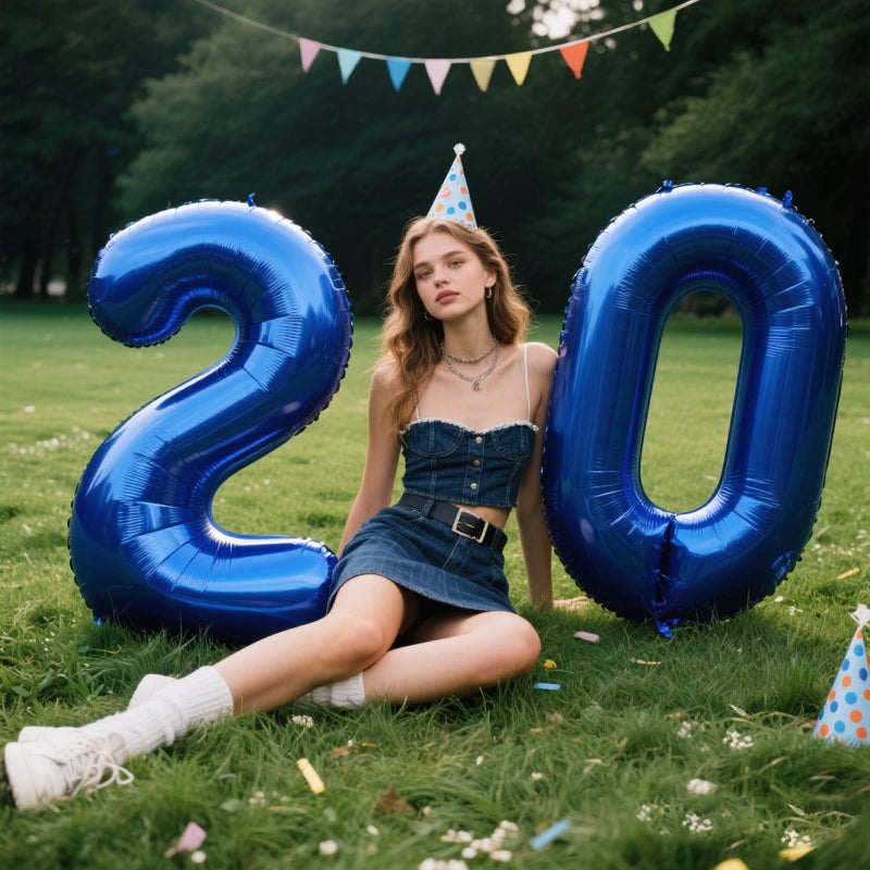 Kelfuoya 40 Inch Giant Number 0 Balloon Navy Blue Foil Balloons for 10th 20th 30th 40th 50th 60th Birthday Decorations, Baby Shower Party Supplies 100 Anniversary Events Decorations - Image 3