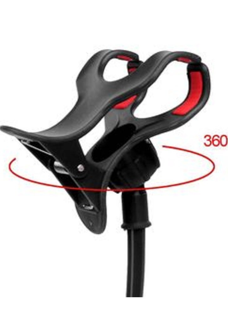 حامل هاتف مرن ذو رقبة معقوفة مع مشبك - حامل جوال دوار 360 درجة للسرير والمكتب والطاولة، حامل هاتف ذكي بدون استخدام اليدين - Image 5