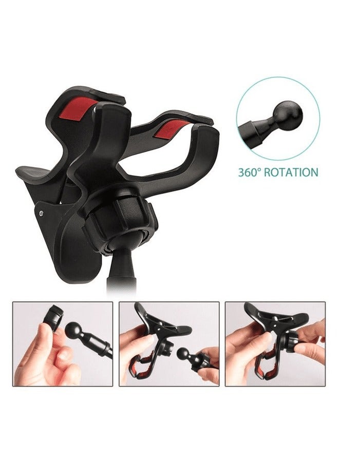 حامل هاتف مرن ذو رقبة معقوفة مع مشبك - حامل جوال دوار 360 درجة للسرير والمكتب والطاولة، حامل هاتف ذكي بدون استخدام اليدين - Image 4