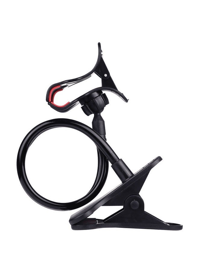 حامل هاتف مرن ذو رقبة معقوفة مع مشبك - حامل جوال دوار 360 درجة للسرير والمكتب والطاولة، حامل هاتف ذكي بدون استخدام اليدين - Image 2