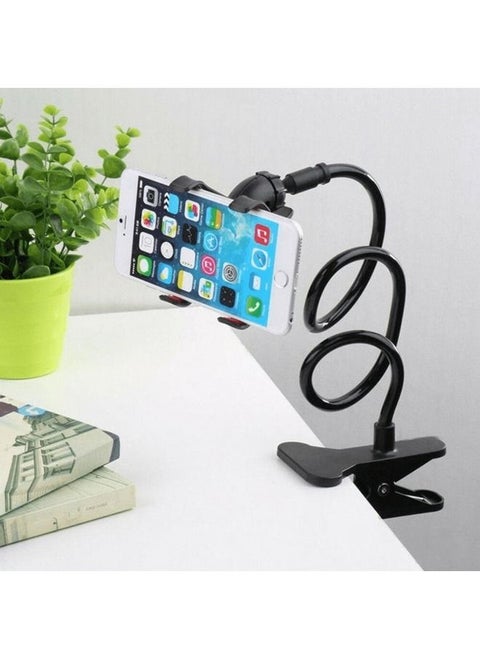 Universal Flexible 360° Rotating Long Arm Mobile Phone Holder Stand, Adjustable Aluminum-Magnesium Alloy Bracket for Bedroom, Kitchen Office and Bathroom – Scratch-Proof, Shake-Proof Compatible with Smartphones and Tablets (Black)