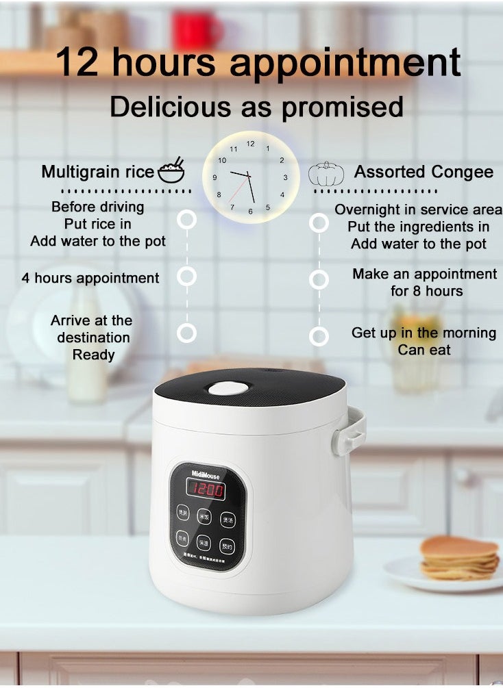 Generic - 12V 24V Rice Cooker for Car 2L Cooking Food Pot Electric Portable Steamer Fast Fully Automatic High Temperature Protection for  Travel to Make Rice Soup Porridge Cake - Image 1