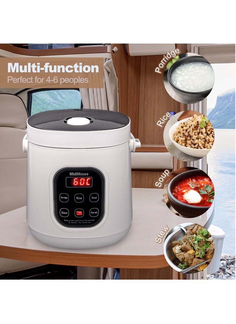 Generic - 12V 24V Rice Cooker for Car 2L Cooking Food Pot Electric Portable Steamer Fast Fully Automatic High Temperature Protection for  Travel to Make Rice Soup Porridge Cake - Image 1