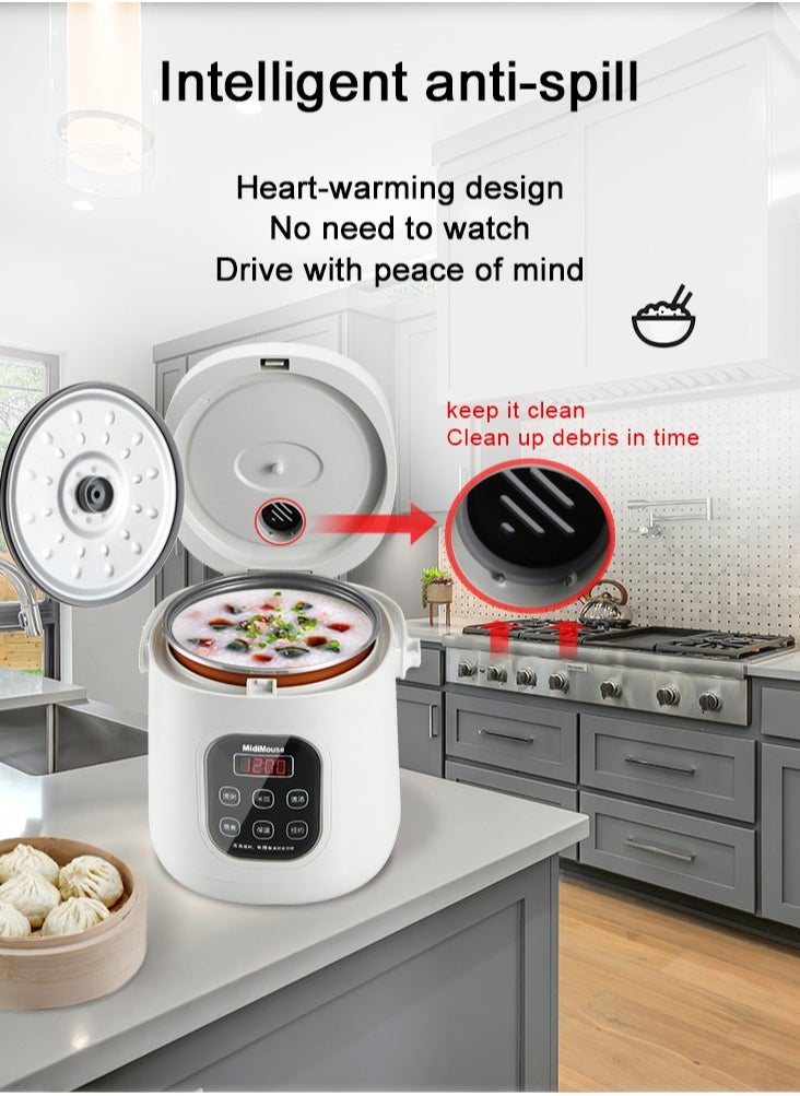 Generic - 12V 24V Rice Cooker for Car 2L Cooking Food Pot Electric Portable Steamer Fast Fully Automatic High Temperature Protection for  Travel to Make Rice Soup Porridge Cake - Image 1
