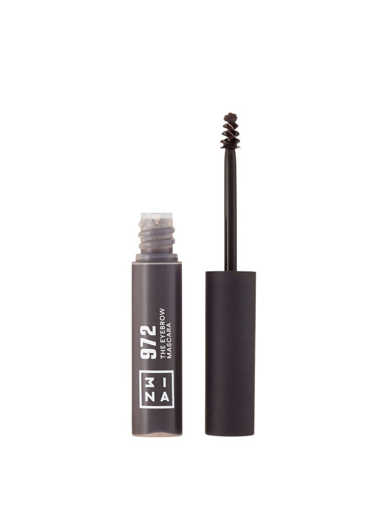 3INA - 3INA MAKEUP - Vegan - Cruelty Free - The Eyebrow Mascara 972 - Gray - Fixes, Defines, Adds Volume and Control Brows -Non Sticky Gel Formula - Dense & Fuller Brows - Multiplier Effect - Good Adhesion - Image 1