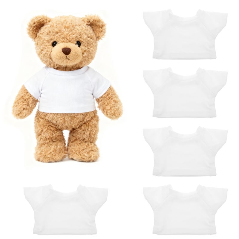 Soft Cozy White Bear T Shirts Round Neck Design For 8 12 Inch Stuffed Animals - Image 2