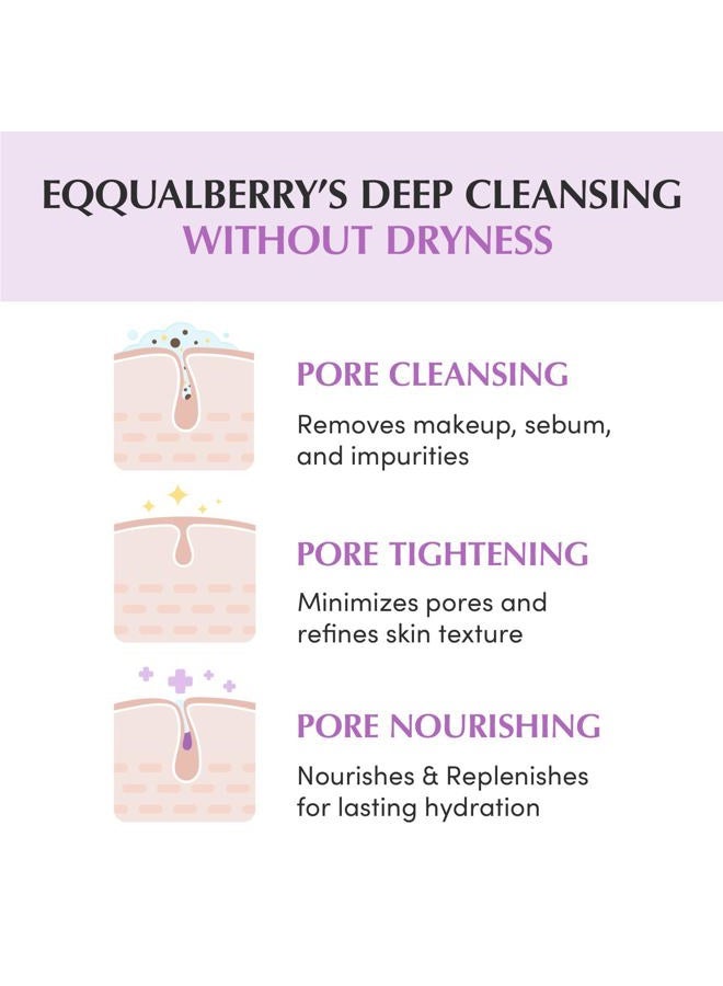 eqqualberry Purple Rice Pore Smoothing Cleansing Oil – Deep Cleansing for Pores & Blackheads | Korean Oil Cleanser for Face & Makeup Remover | Hydrating & Soothing Formula, 6.76 fl.oz - Image 3