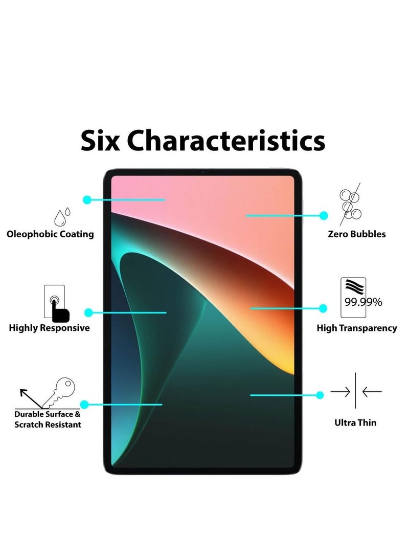 Screen Protectors Compatible with Pad 5 Pro 9H Hardness Anti-oil Anti-bubbles 2.5D Round Edge For Xiaomi Pad 5Pro - Image 2