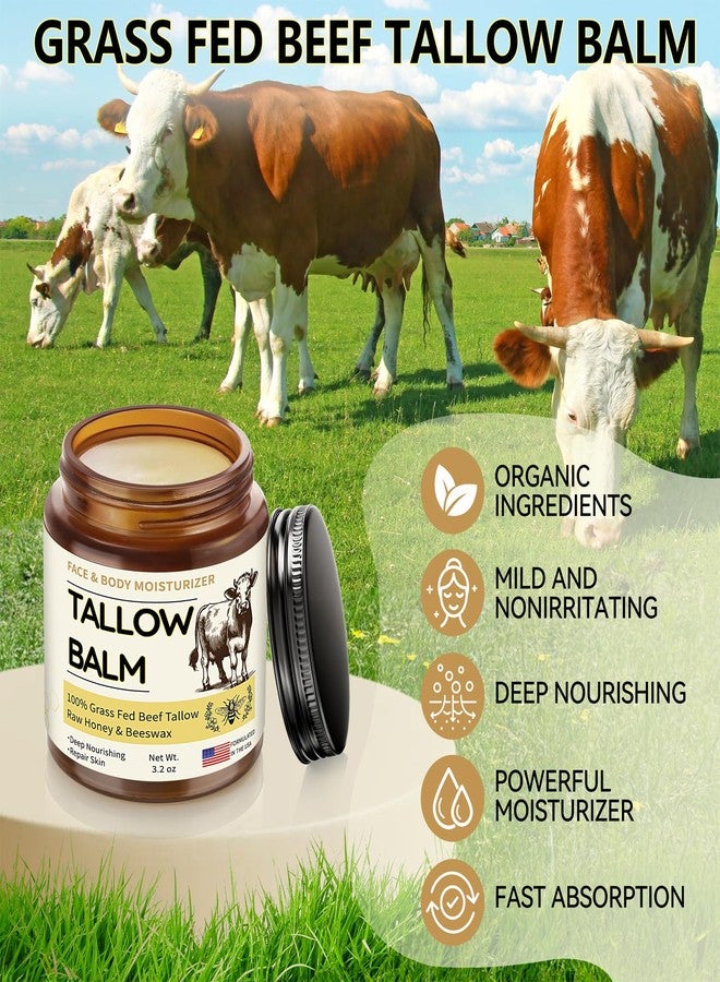 Veakoo Beef Tallow for Skin, Organic Whipped Tallow and Honey Balm, Grass Fed Beef Tallow Face Moisturizer, Natural Tallow Skin Care Cream Body Butter, Nourish and Soothe Dry Skin - Image 5