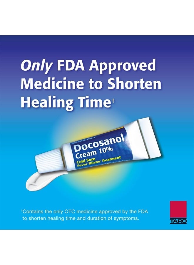 Taro Cold Sore/Fever Blister Treatment - Docosanol 10% Cream (0.07 oz - 1 Tube) - Image 3