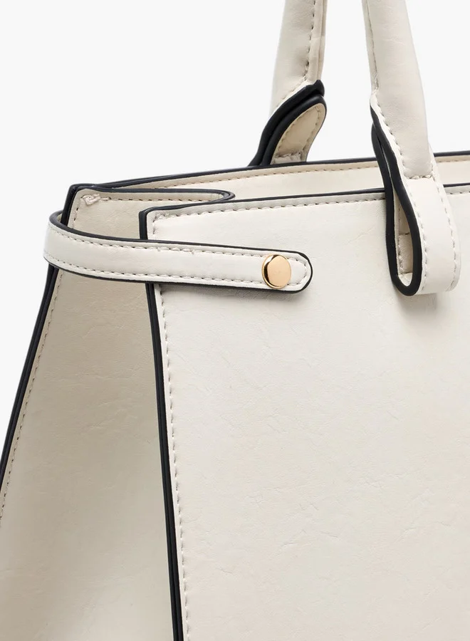 Celeste Textured Tote Bag with Zip Closure and Double Handle