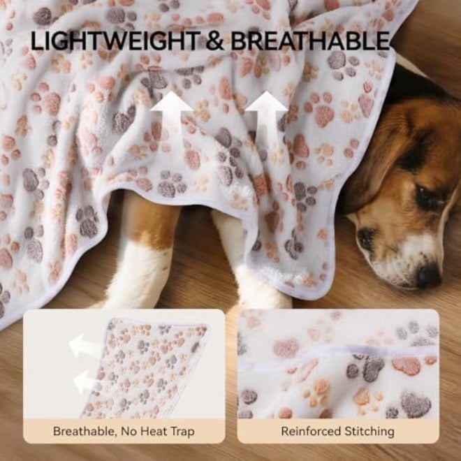 LINENLUX 3-Piece Soft Plush Dog Blanket Set - Cozy Flannel for Puppies, Cats & Pets - Image 4