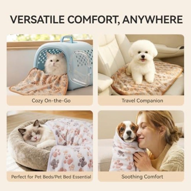 LINENLUX 3-Piece Soft Plush Dog Blanket Set - Cozy Flannel for Puppies, Cats & Pets - Image 5