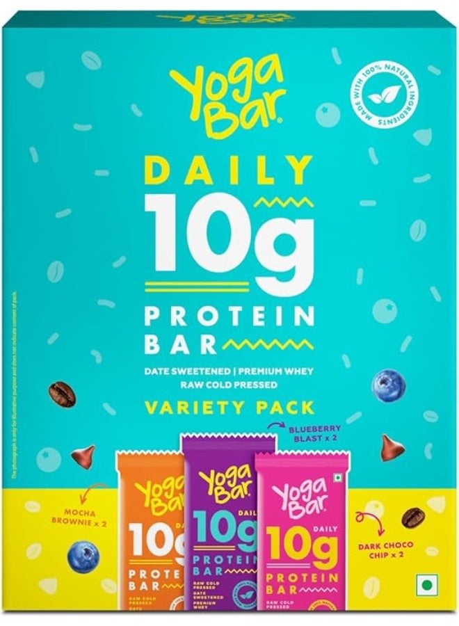 Yogabar Protein Variety Pack, 6 x 10g Protein Bars and 5 x 20g Protein Choco Peanut Butter Bars - Image 2