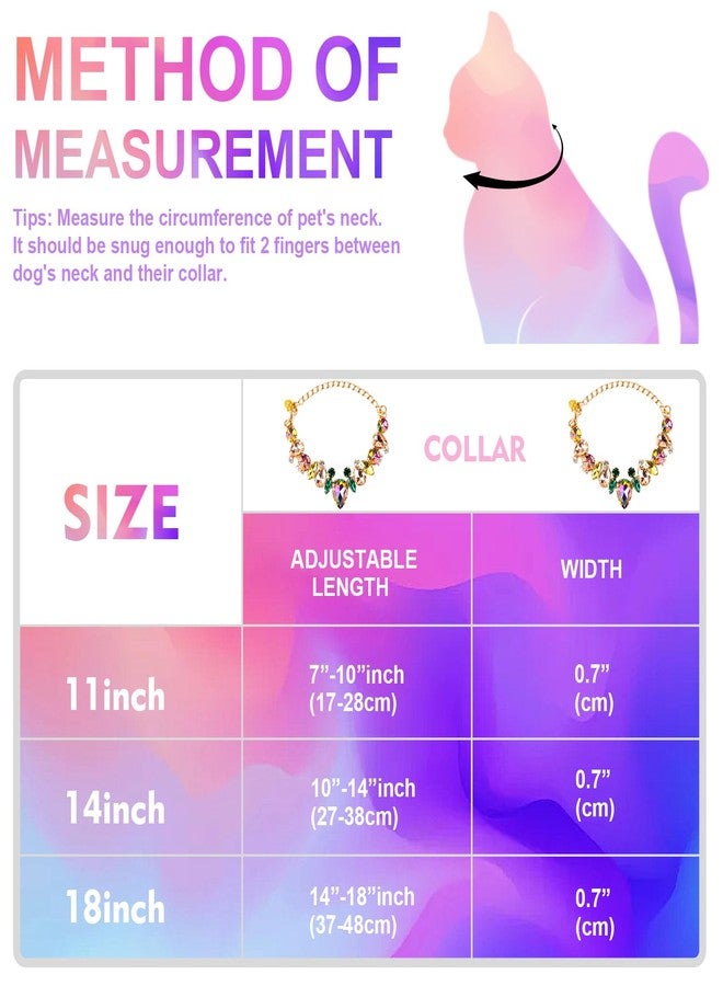 HOWWFALY Dog Collar and Cat Collar Gold Chain Necklace Stainless Steel Adjustable Yellow Diamonds Collar with Cute Pet Paw for Small Medium Pets Cats Dogs Kitten Puppy - Image 2