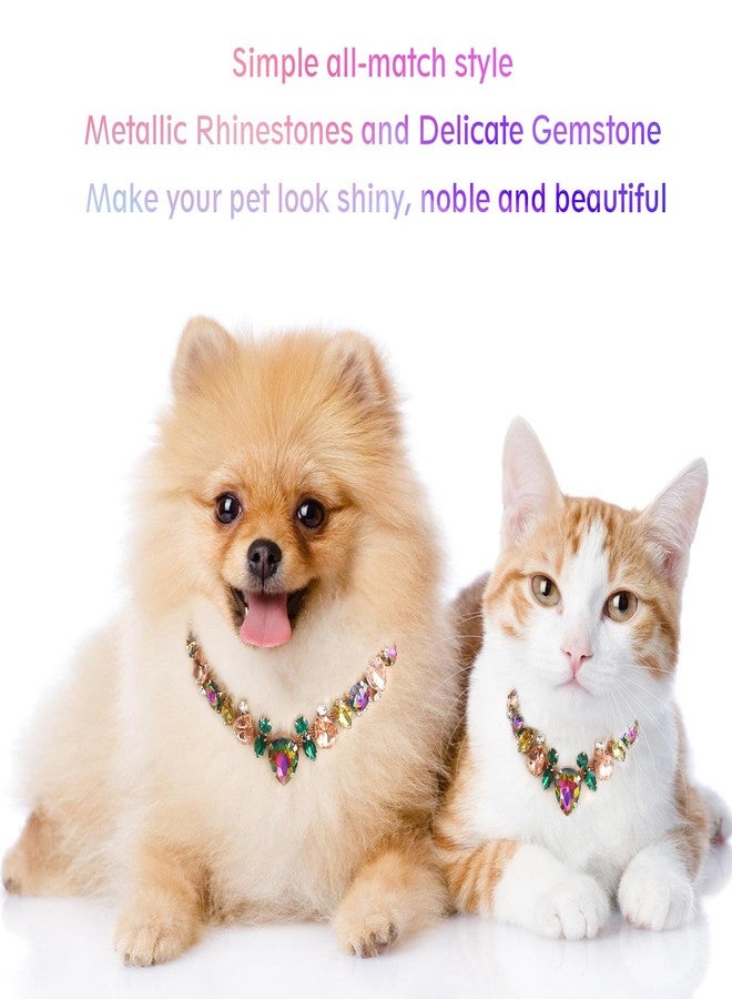 HOWWFALY Dog Collar and Cat Collar Gold Chain Necklace Stainless Steel Adjustable Yellow Diamonds Collar with Cute Pet Paw for Small Medium Pets Cats Dogs Kitten Puppy - Image 4