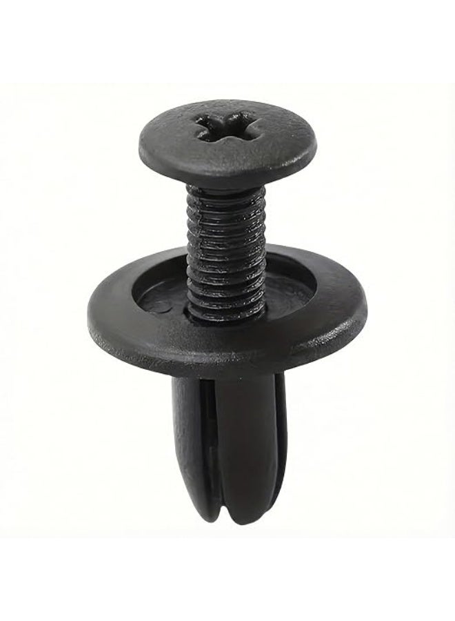 My Souq Universal Plastic Rivets & Push Pin Fasteners - 8mm - for Automotive, Furniture, and Home Improvement - Black.(50 pcs)