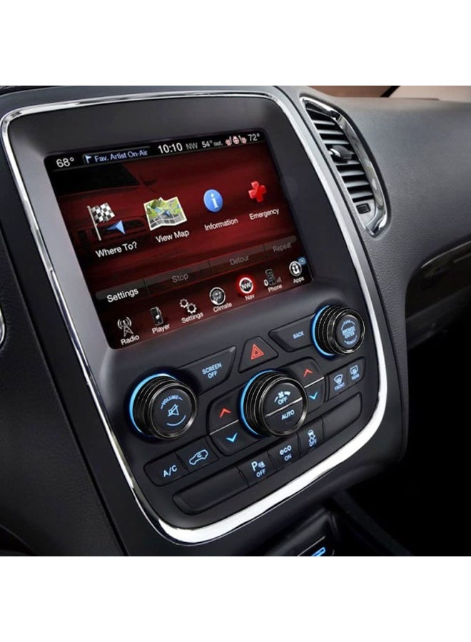 AC Volume And Tune Knob Cover Compatible With Dodge Durango 2014 To 2020 And Jeep Cherokee Grand Cherokee 2014 To 2021 Black - Image 4