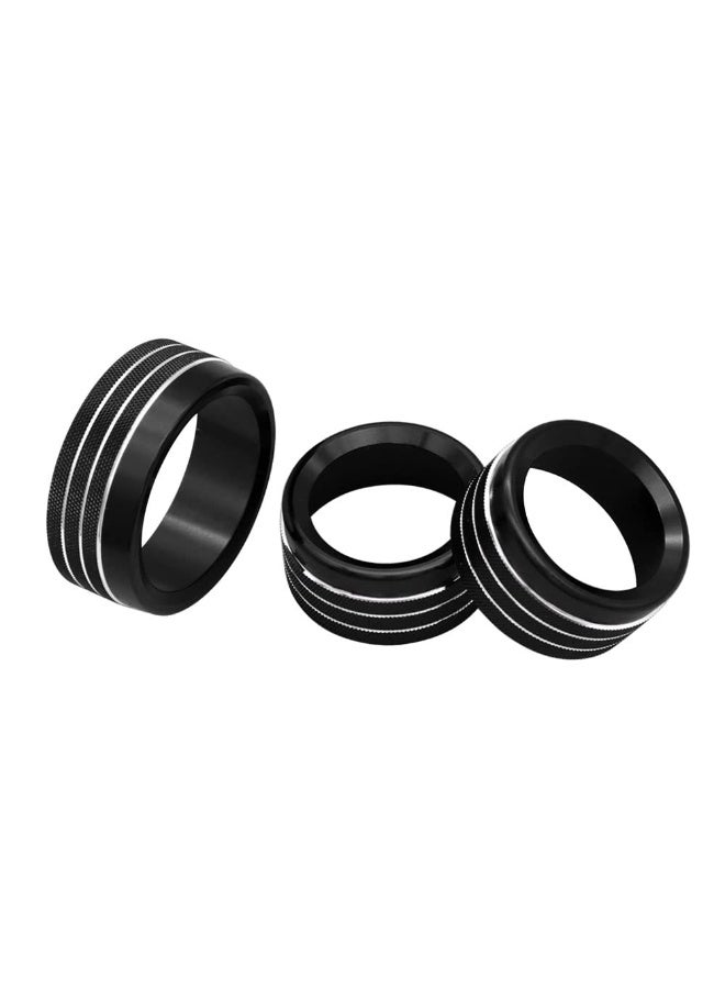 AC Volume And Tune Knob Cover Compatible With Dodge Durango 2014 To 2020 And Jeep Cherokee Grand Cherokee 2014 To 2021 Black - Image 2