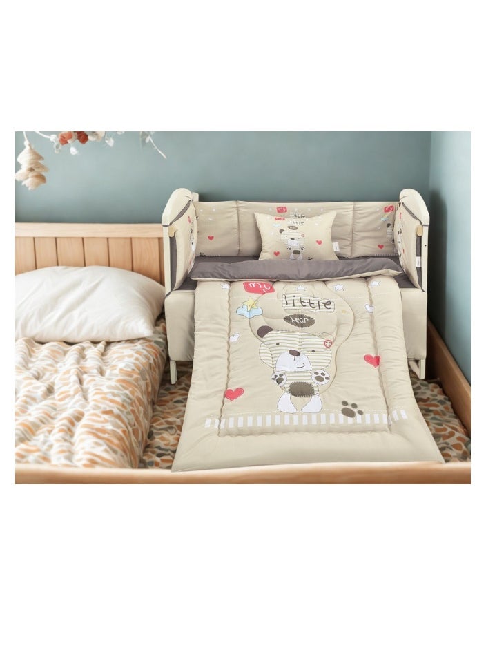 SMART HOME A set of children's bed bedding, a mattress set, a set consisting of a children's quilt, size 90X145 cm, a rubber sheet, 110X160 cm , Pillow 34x45cm , matrees 33x130 cm  - Image 2