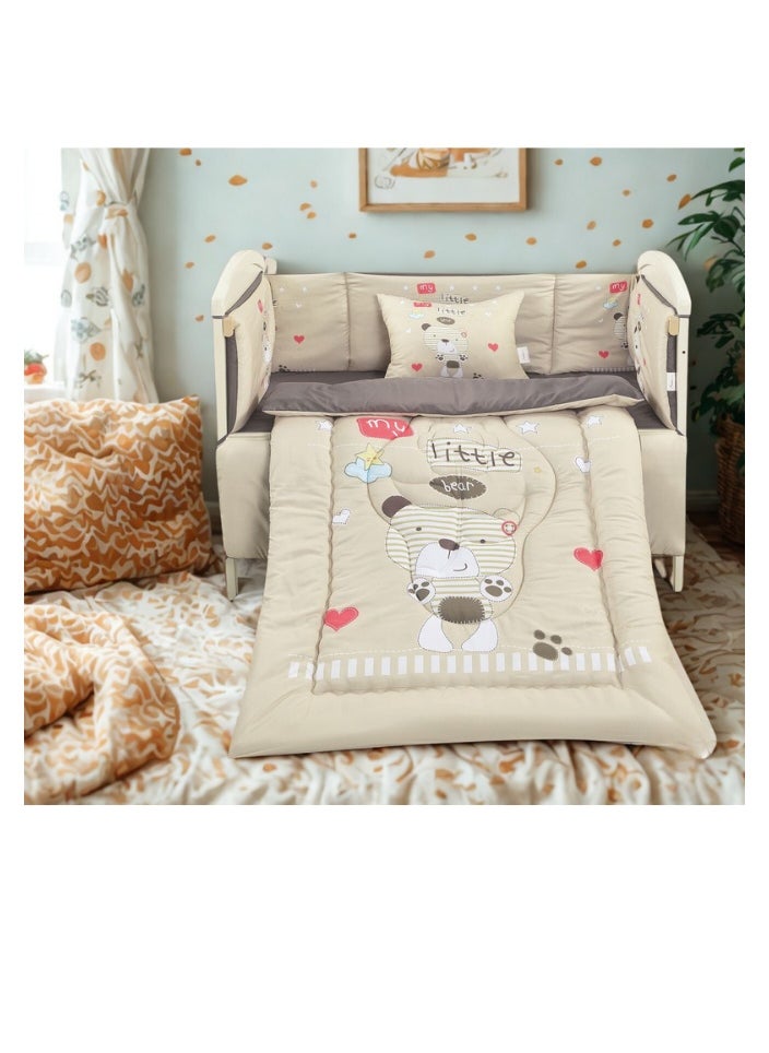 SMART HOME A set of children's bed bedding, a mattress set, a set consisting of a children's quilt, size 90X145 cm, a rubber sheet, 110X160 cm , Pillow 34x45cm , matrees 33x130 cm  - Image 4