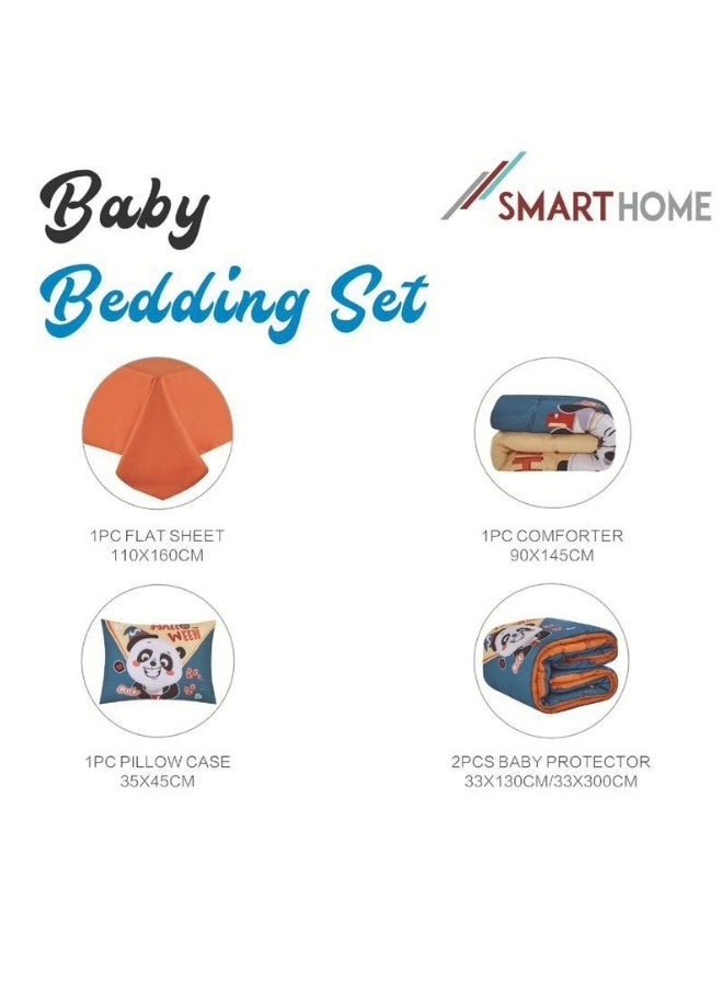 SMART HOME - A set of children's bed bedding, a mattress set, a set consisting of a children's quilt, size 90X145 cm, a rubber sheet, 110X160 cm , Pillow 34x45cm , matrees 33x130 cm - Image 1