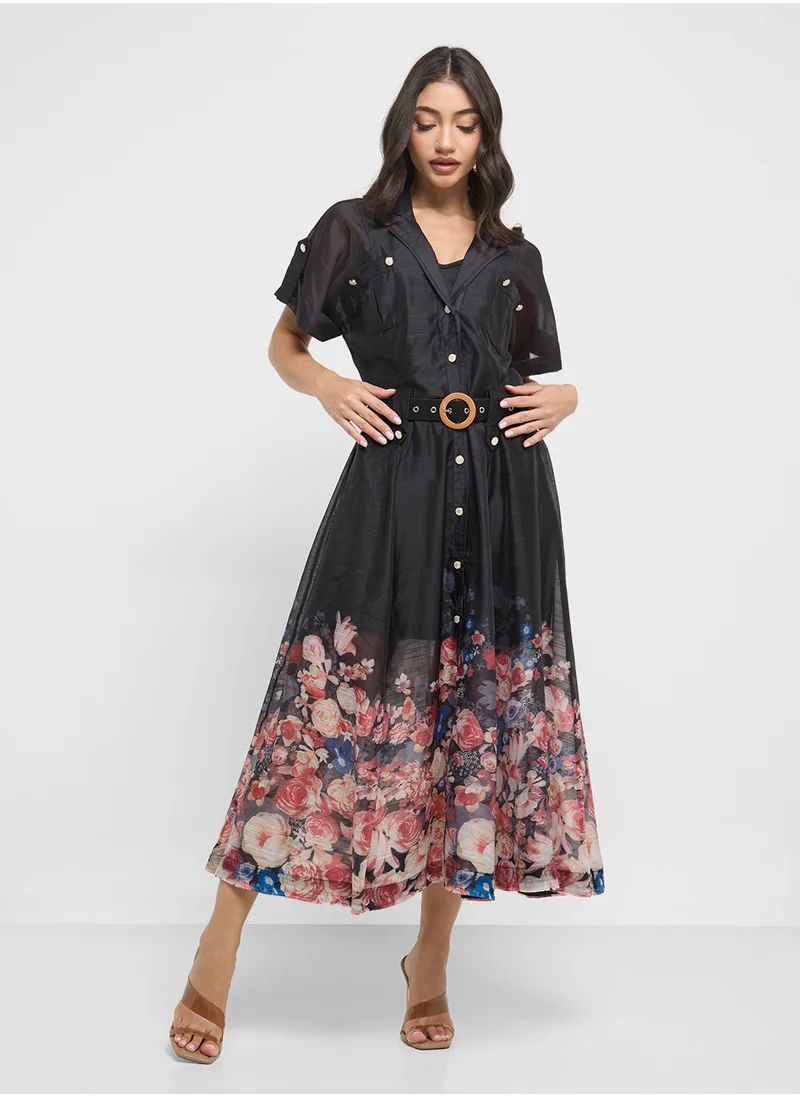 ELLA Print Shirt & Skirt Set