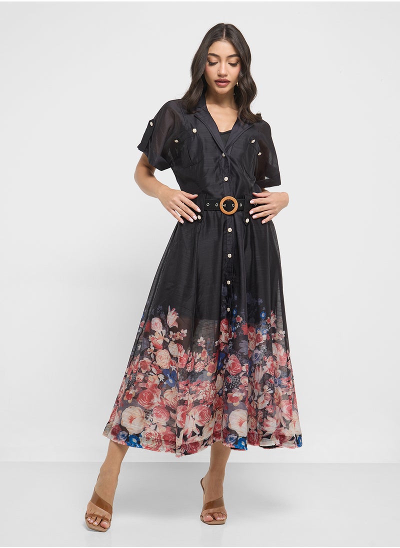 ELLA Print Shirt & Skirt Set  - Image 1